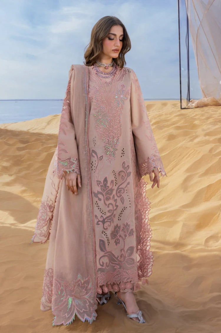 RANG RASIYA-3PC DHANAK LASERWORK & SEQUIN EMBROIDERED SHIRT WITH DHANAK SEQUINS EMBROIDERED SHAWL AND TROUSER _ADR-5096