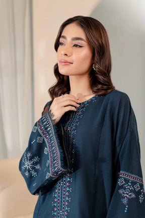 JAMIZ-2PC DHANAK EMBROIDRED SHIRT WITH AND TROUSER-ADR-3274