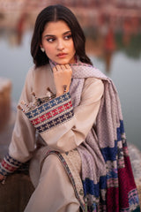 JAZMIN-3PC LAWN EMBROIDERED SHIRT WITH MONARK PRINTED DUPATTA AND TROUSER-ADR-3631