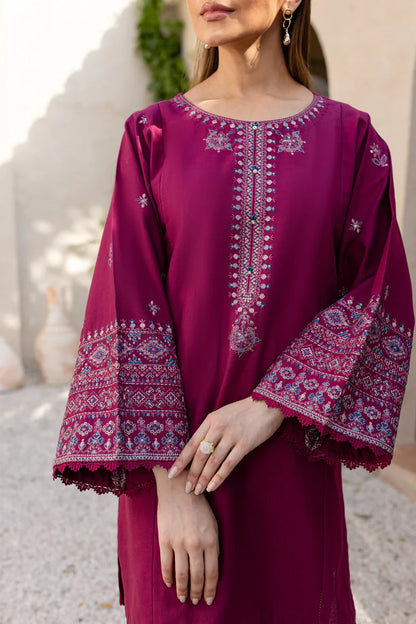 BATIK-2PC DHANAK SEQUENCE EMBROIDERED SHIRT WITH SEQUIN EMB TROUSER-ADR-116