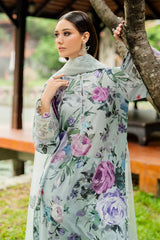 BAROQUE-3PC LAWN DIGITAL PRINTED SHIRT WITH ORGANZA EMB DUPATTA AND PRINTED TROUSER-ADR-010