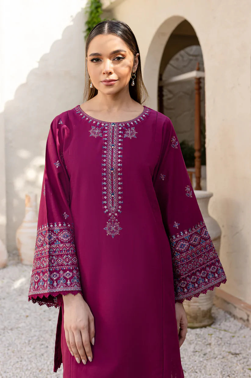 BATIK-2PC DHANAK SEQUENCE EMBROIDERED SHIRT WITH SEQUIN EMB TROUSER-ADR-116