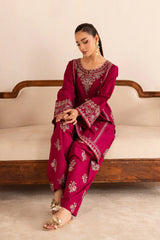BATIK -2PC DHANAK EMBROIDERED SHIRT AND EMBROIDERED TROUSER-ADR-110