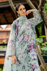 BAROQUE-3PC LAWN DIGITAL PRINTED SHIRT WITH ORGANZA EMB DUPATTA AND PRINTED TROUSER-ADR-010