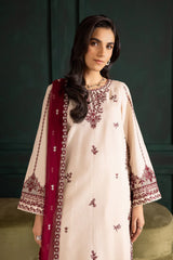BATIK-3PC DHANAK EMBROIDERED SHIRT WITH DHANAK CHIFFON EMBROIDERED DUPATTA AND EMB TROUSER-ADR-4348