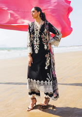 ELAF-3PC LAWN EMBROIDERED SHIRT WITH CHIFFON PRINTED DUPATTA AND EMB TROUSER-ADR-4697
