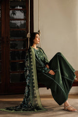 ETHNC-3PC LAWN EMBROIDERED SHIRT WITH SILK PRINTED DUPATTA AND TROUSER-ADR-4870