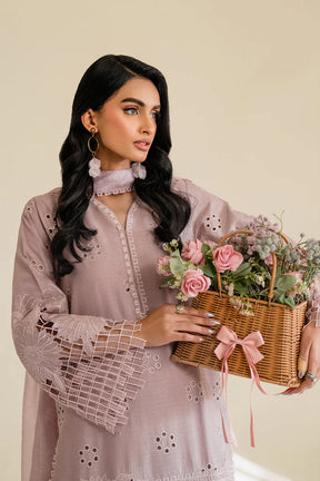 IZNIK-3PC LAWN EMBROIDERED SHIRT WITH KHAADI NET DUPATTA & TROUSER-ADR-3779