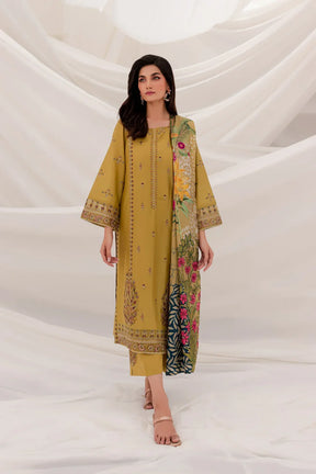 BATIK - 3PC DHANAK EMBROIDERED SHIRT WITH COUTURE WOOL SHAWL & TROUSER-ADR-3142