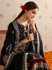 MAHNUR-3PC LAWN HEAVY EMBROIDERED SHIRT WITH CHIFFON EMB DUPATTA AND TROUSER -ADR-4690