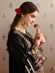 MAHNUR-3PC LAWN HEAVY EMBROIDERED SHIRT WITH CHIFFON EMB DUPATTA AND TROUSER -ADR-4690