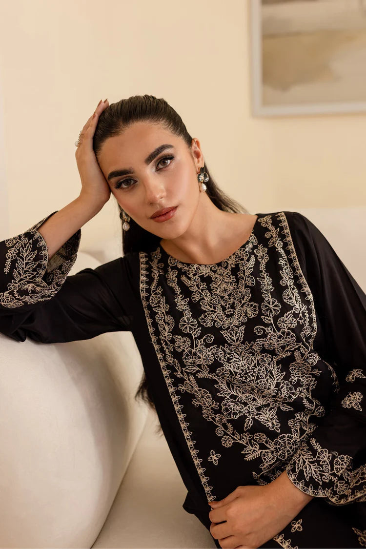 BATIK-3PC DHANAK EMBROIDERED SHIRT WITH CHIFFON EMBROIDERED DUPATTA & EMB TROUSER-ADR-4193