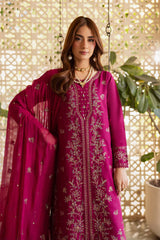BATIK-3PIECE LAWN SEQUIN EMBROIDERED SHIRT WITH CHIFFON EMBROIDERED DUPATTA AND TROUSER-ADR-4867