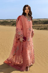 RANG RASIYA-3PC LAWN CHIKANKARI EMBROIDERED SHIRT WITH KHAADI NET EMBROIDERED DUPATTA AND TROUSER -ADR-4775