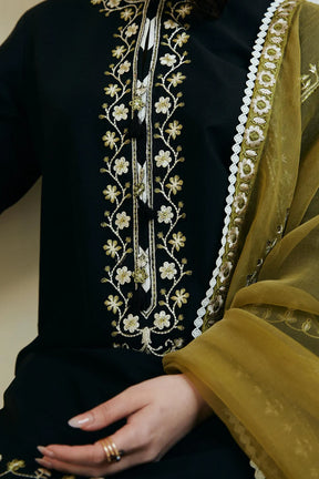 ZARA SHAH JAHAN - 3PC LAWN EMBROIDERED SHIRT WITH ORGANZA EMBROIDERED DUPATTA AND TROUSER-ADR-2741