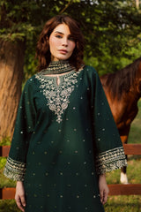BATIK-3PC DHANAK EMBROIDERED SHIRT WITH CHIFFON EMBROIDERED DUPATTA AND EMB TROUSER -ADR-5181