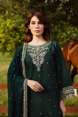 BATIK-3PC DHANAK EMBROIDERED SHIRT WITH CHIFFON EMBROIDERED DUPATTA AND EMB TROUSER -ADR-5181