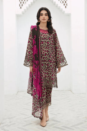 BAROUQUE- 3PC KARANDI PRINTED SHIRT WITH KARANDI PRINTED DUAPTTA AND TROUSER -ADR-1058