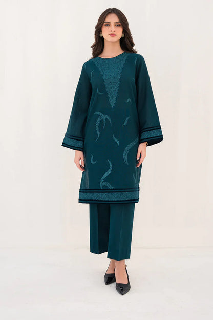 JAZMIN 2PC -DHANAK HEAVY EMBROIDERED WITH HEAVY EMBROIDERED SLEEVES -ADR-3121