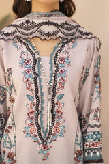 ADORE-3PC KARANDI PRINTED EMBROIDERED SHIRT WITH KARANDI PRINTED EMB SHAWL & PRINTED TROUSER-ADR-
