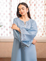 IZEL-2PC DHANAK EMBROIDERED SHIRT WITH DHANAK TROUSER-ADR-102