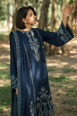ASIM JOFA- 3PC LAWN EMBROIDERED SHIRT WITH CHIFFON EMBROIDERED DUPATTA AND TROUSER -ADR-3659