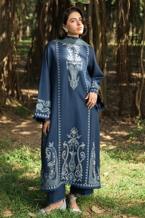 ASIM JOFA- 3PC LAWN EMBROIDERED SHIRT WITH CHIFFON EMBROIDERED DUPATTA AND TROUSER -ADR-3659