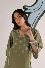 BATIK-2PIECE DHANAK EMBROIDERED SHIRT WITH DHANAK EMB TROUSER-ADR-15007