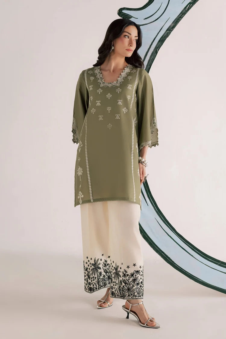 BATIK-2PIECE DHANAK EMBROIDERED SHIRT WITH DHANAK EMB TROUSER-ADR-15007