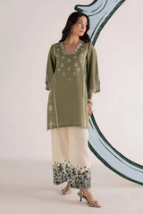 BATIK-2PIECE DHANAK EMBROIDERED SHIRT WITH DHANAK EMB TROUSER-ADR-15007