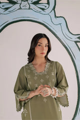 BATIK-2PIECE DHANAK EMBROIDERED SHIRT WITH DHANAK EMB TROUSER-ADR-15007