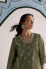 BATIK-2PIECE DHANAK EMBROIDERED SHIRT WITH DHANAK EMB TROUSER-ADR-15007