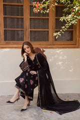 BATIK-3PC LAWN EMBROIDERED SHIRT WITH CHIFFON EMBROIDERED DUPATTA AND EMB TROUSER-ADR-4766