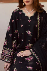 BATIK-3PC LAWN EMBROIDERED SHIRT WITH CHIFFON EMBROIDERED DUPATTA AND EMB TROUSER-ADR-4766