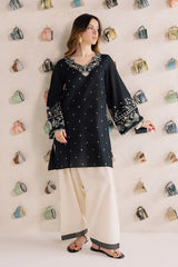 BATIK-2PIECE DHANAK EMBROIDERED SHIRT WITH DHANAK EMB SLEEVES-ADR-15010