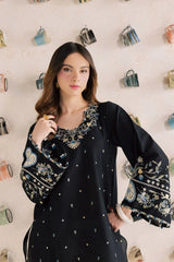 BATIK-2PIECE DHANAK EMBROIDERED SHIRT WITH DHANAK EMB SLEEVES-ADR-15010