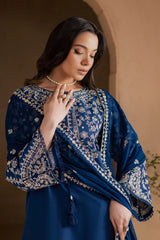 BATIK-3PC LAWN EMBROIDERED SHIRT WITH CHIFFOON EMBROIDERED DUPATTA AND EMB TROUSER-ADR-4621