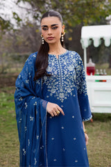 BATIK- 3PC LAWN EMBROIDERED SHIRT WITH CHIFFON EMBROIDERED DUPATTA AND EMB TROUSER-ADR-4812