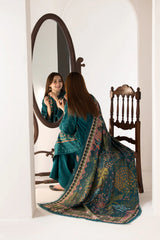 SOBIA NAZIR-3PC LAWN EMBROIDERED SHIRT WITH CHIFON PRINTED DUPATTA AND TROUSER-ADR-4530