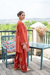 URGE-2PIECE LAWN EMBROIDERED SHIRT WITH LAWN EMBROIDERED TROUSER-ADR-244