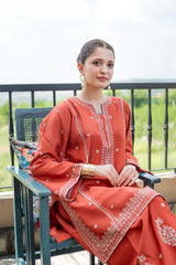 URGE-2PIECE LAWN EMBROIDERED SHIRT WITH LAWN EMBROIDERED TROUSER-ADR-244