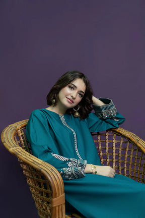 URGE-2PC DHANAK EMBROIDRED SHIRT WITH AND EMBROIDRED TROUSER-ADR-3321