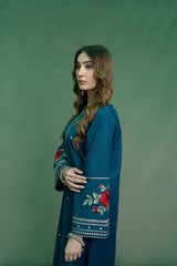 URGE-2PC DHANAK EMBROIDRED SHIRT WITH DHANAK EMBROIDRED TROUSER-ADR-101