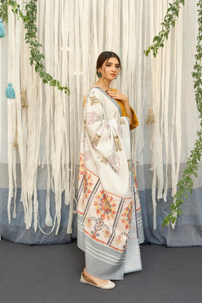 URGE- 3PC DHANAK EMBROIDERED WITH WOOL PRINT SHAWL -ARD-2690