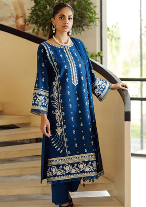 SO KAMAL- 3PC DHANAK EMBROIDERED SHIRT DHANAK EMBROIDERED DUPATTA AND TROUSER-ADR-3298