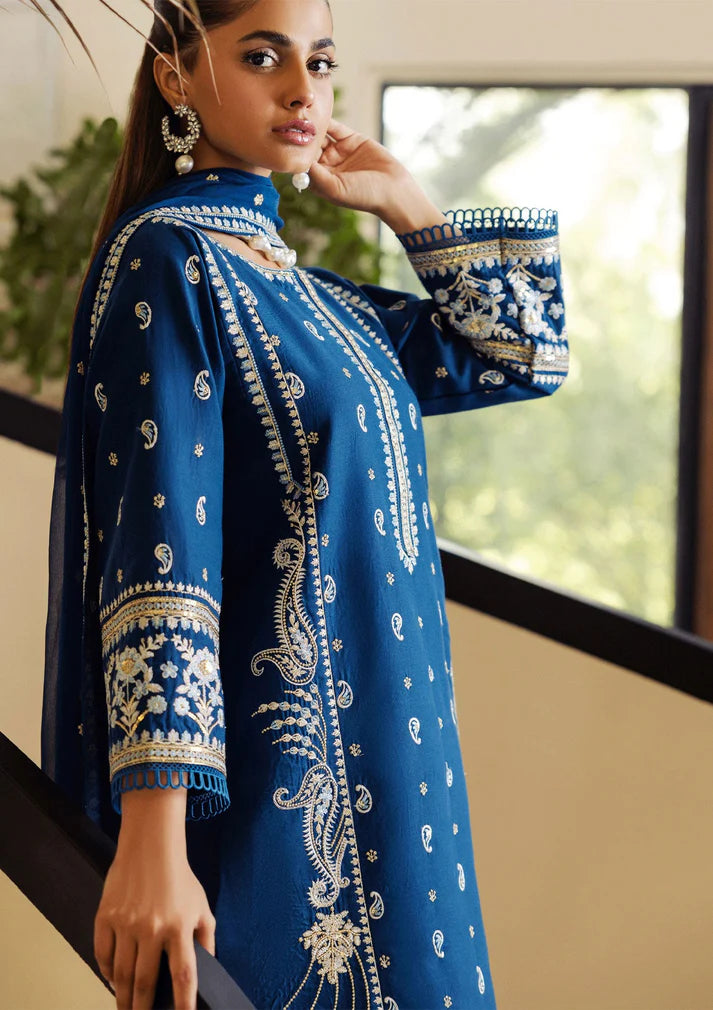 SO KAMAL- 3PC DHANAK EMBROIDERED SHIRT DHANAK EMBROIDERED DUPATTA AND TROUSER-ADR-3298