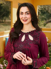 ASIM JOFA-3PC LAWN SEQUIN EMBROIDERED SHIRT WITH ORGANZA EMB DUPATTA AND EMB TROUSER-ADR-4805