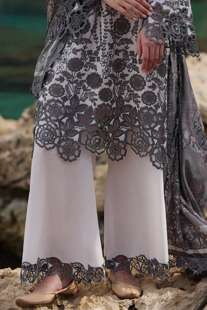 IMAGE-3PC LAWN EMBROIDERED SHIRT WITH CHIFFON PRINT DUPATTA AND EMB TROUSER-ADR-3710