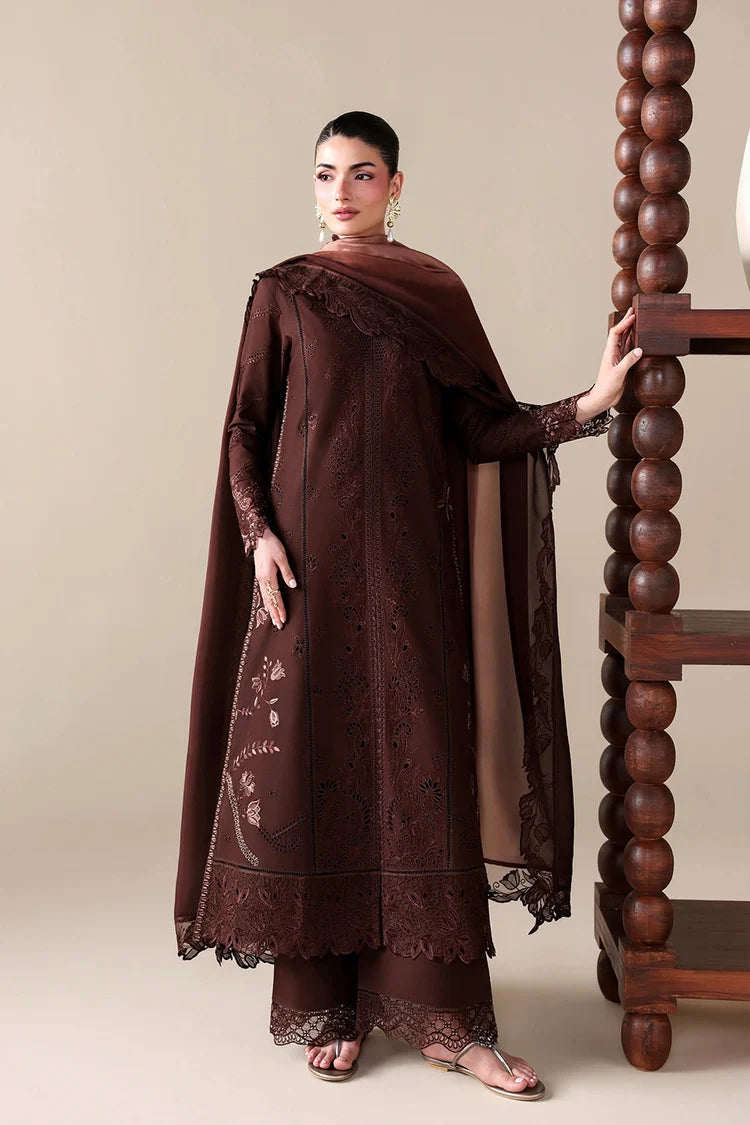 BATIK-3PC DHANAK EMBROIDERED SHIRT WITH WOOL PRINT EMBROIDERED SHAWL AND TROUSER -ADR-5176