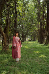 BATIK-3PC DHANAK EMBROIDERED SHIRT WITH CHIFFON EMB DUPATTA AND EMB TROUSER -ADR-5185